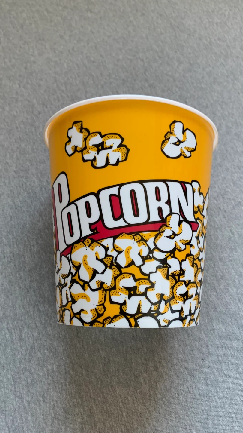 Retro Novelty Reusable Plastic Popcorn Bucket