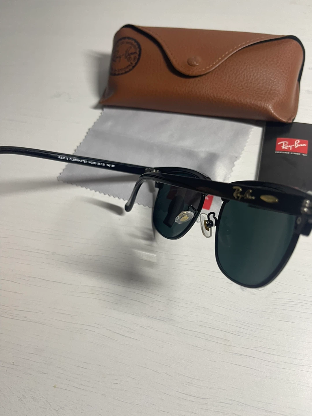 Ray-Ban Clubmaster RB3016 Sunglasses black brand new - photo 2