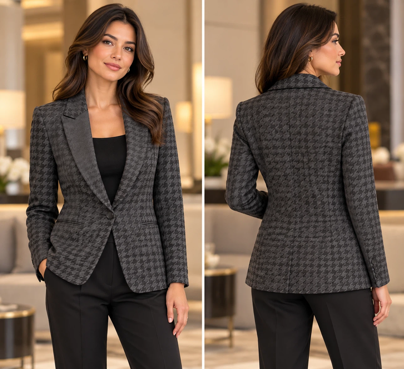 Tommy Hilfiger Houndstooth Blazer Size 8