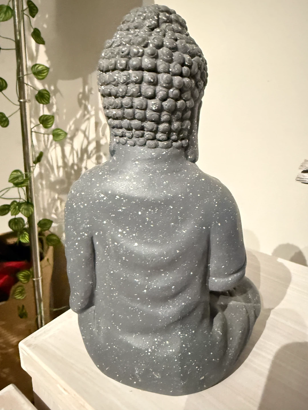 Grey Speckled Buddha Statue - photo 2