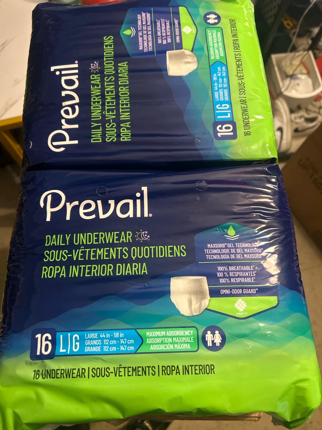 Prevail Daily Underwear Large Size 16 Count