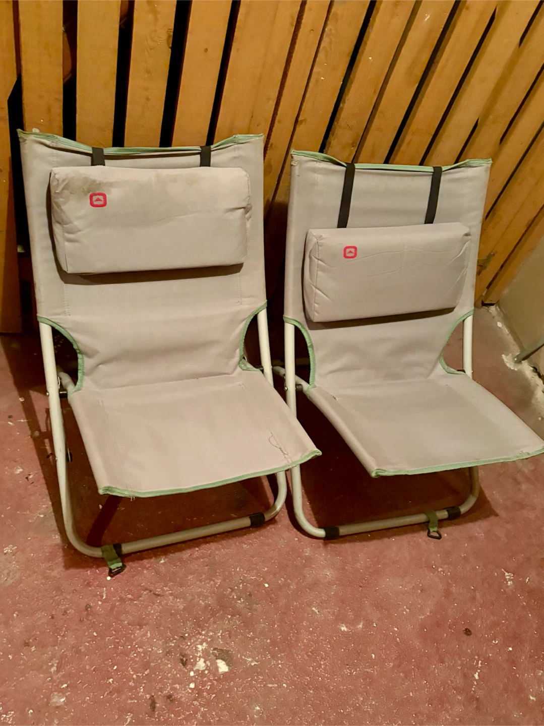 Two Olicamp folding chairs