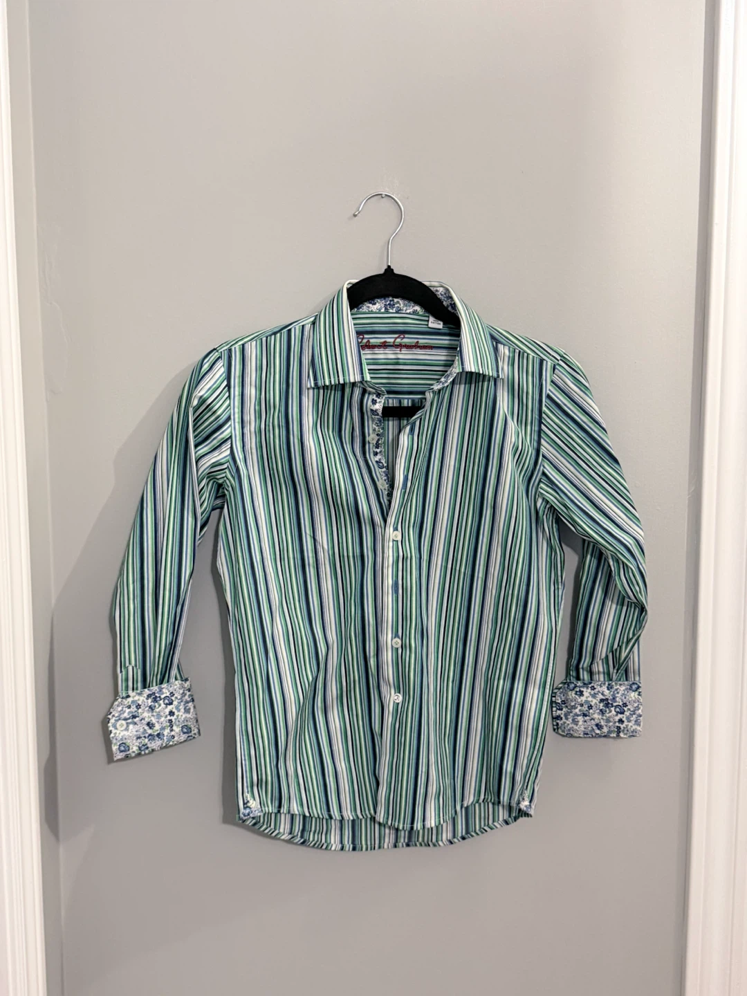 Robert Graham Boys Striped Cotton Button-Down Shirt - Size 8 - photo 3