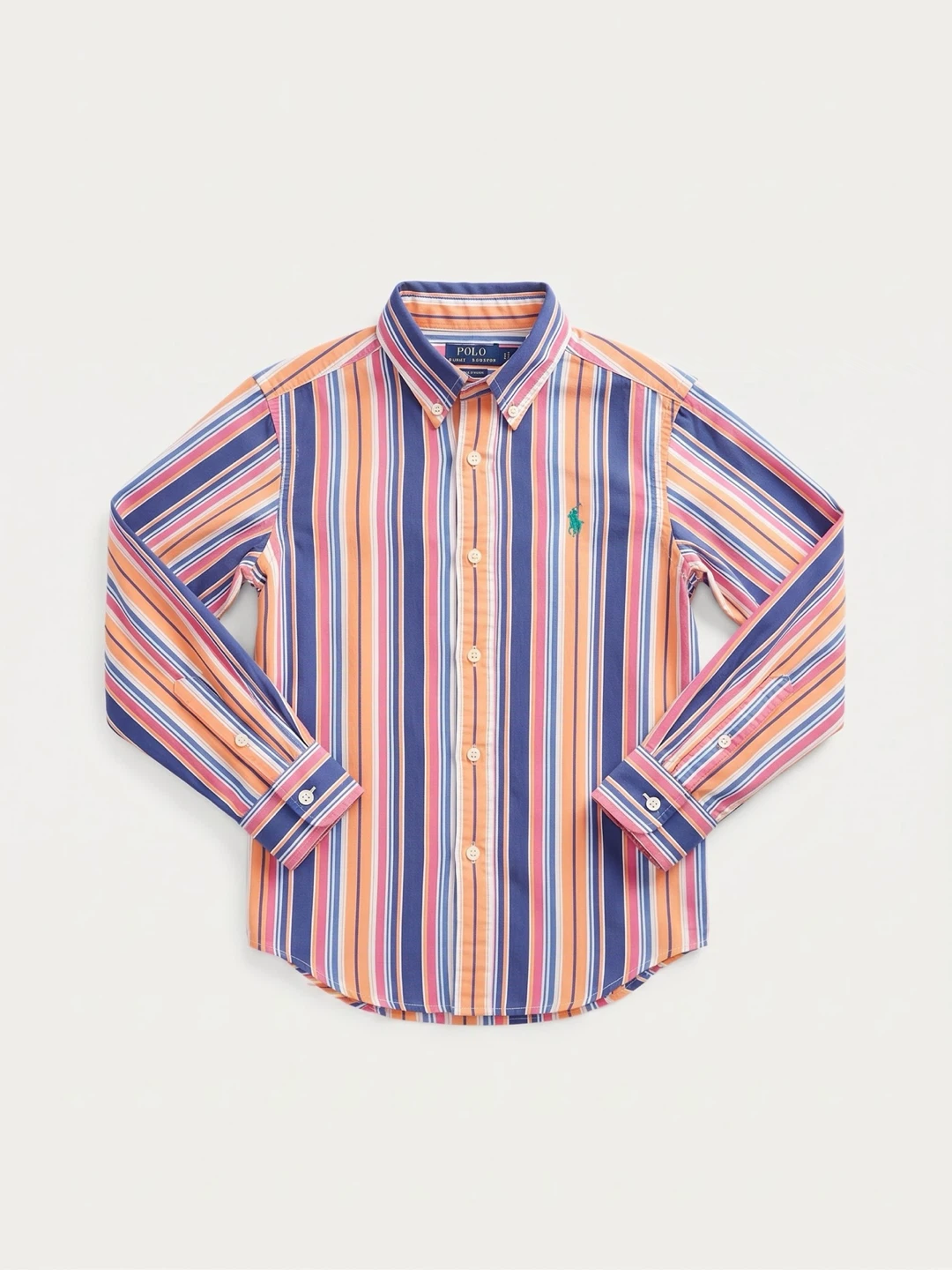 Ralph Lauren Boys Multi-Color Striped Button-Down Shirt - Size 5