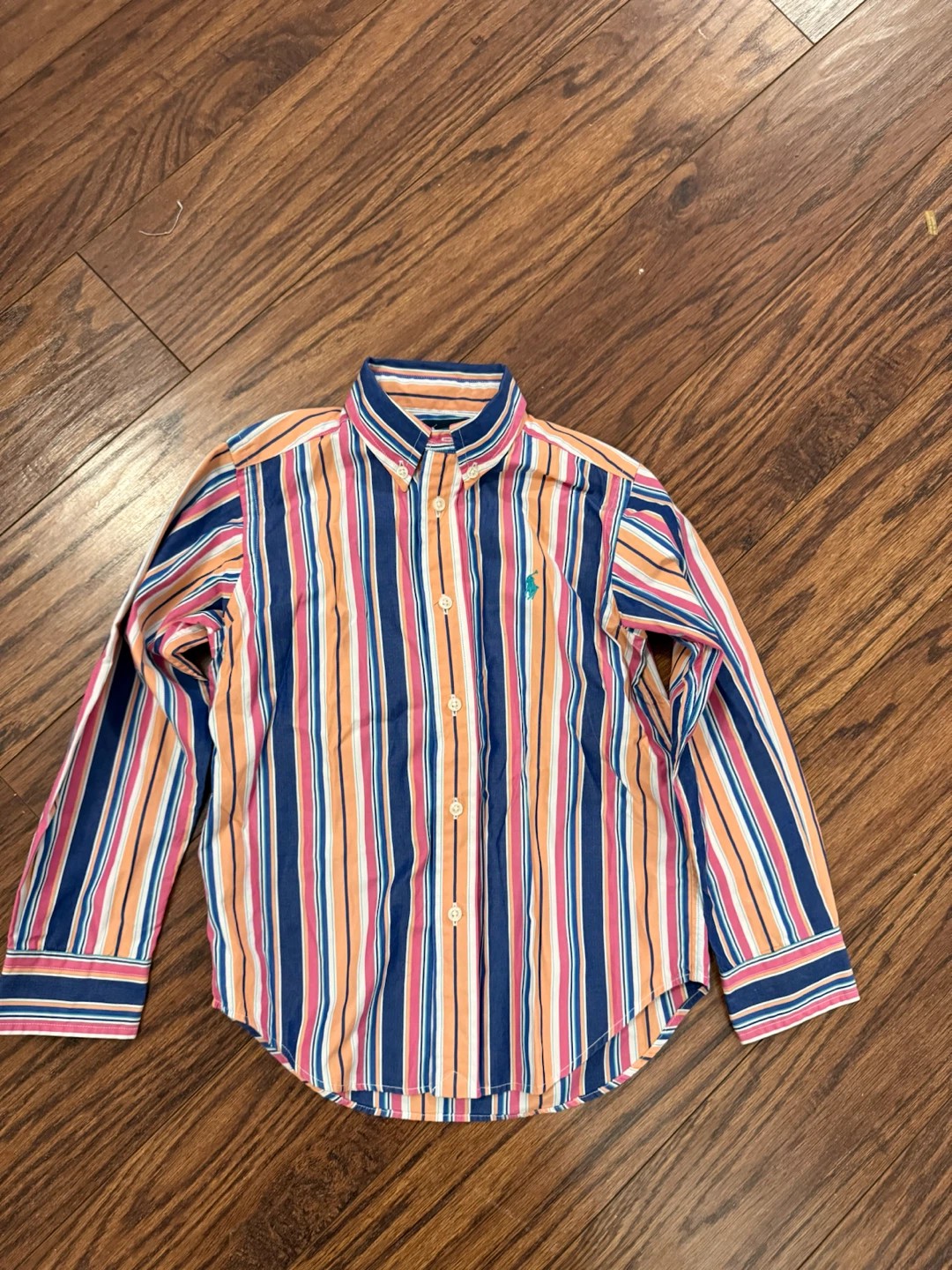 Ralph Lauren Boys Multi-Color Striped Button-Down Shirt - Size 5 - photo 2