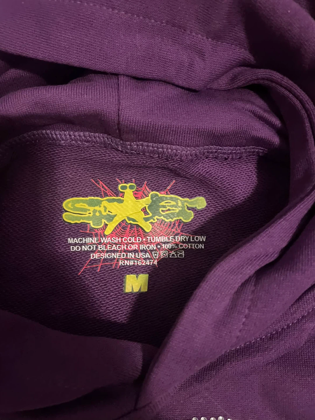 Sp5der Purple Spider Web Hoodie - photo 4