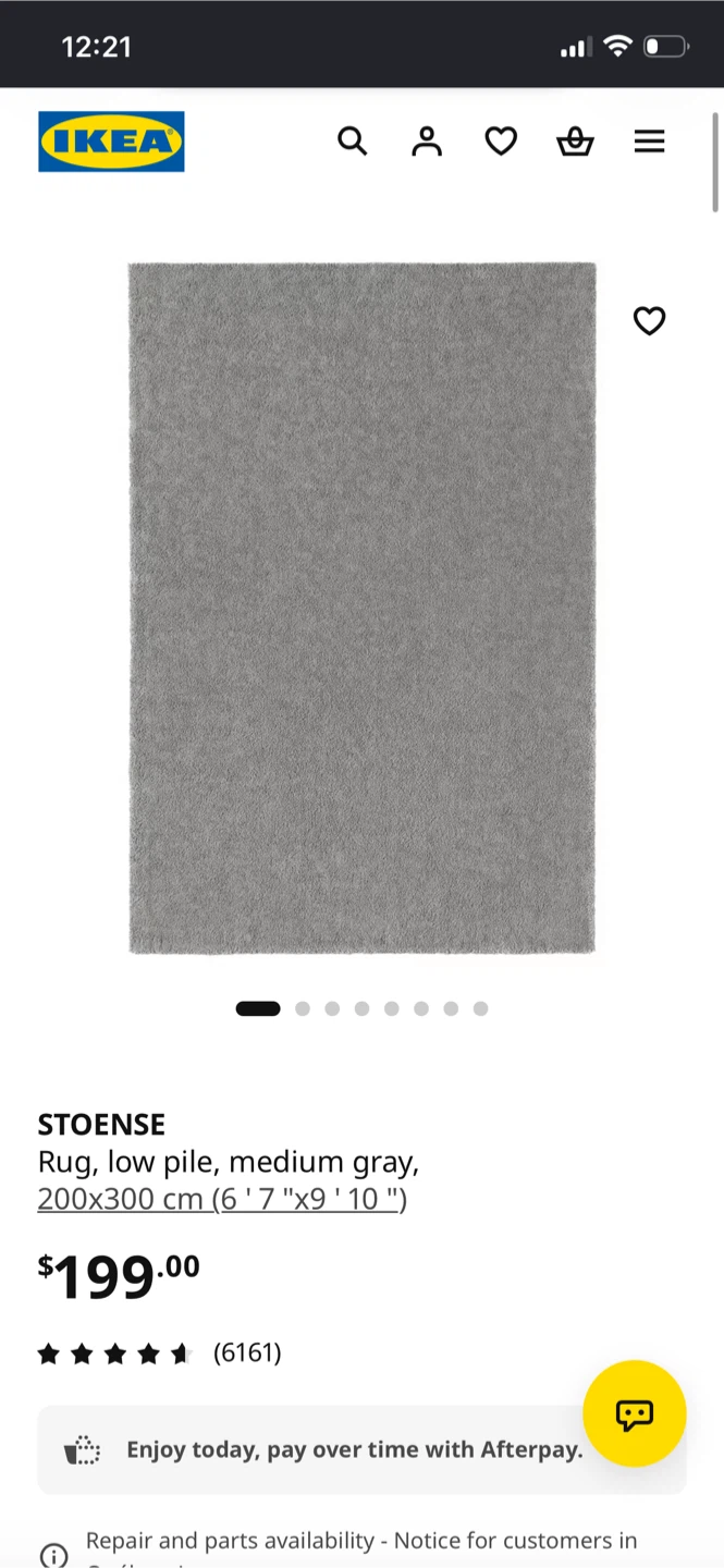 IKEA STOENSE Large Gray Rug - photo 3