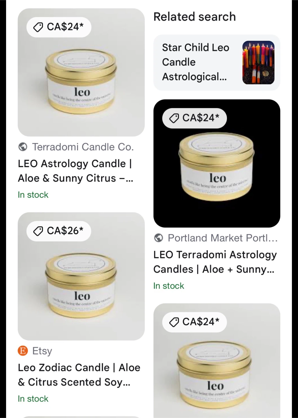 Terradomi Candle , Leo Candle - photo 4
