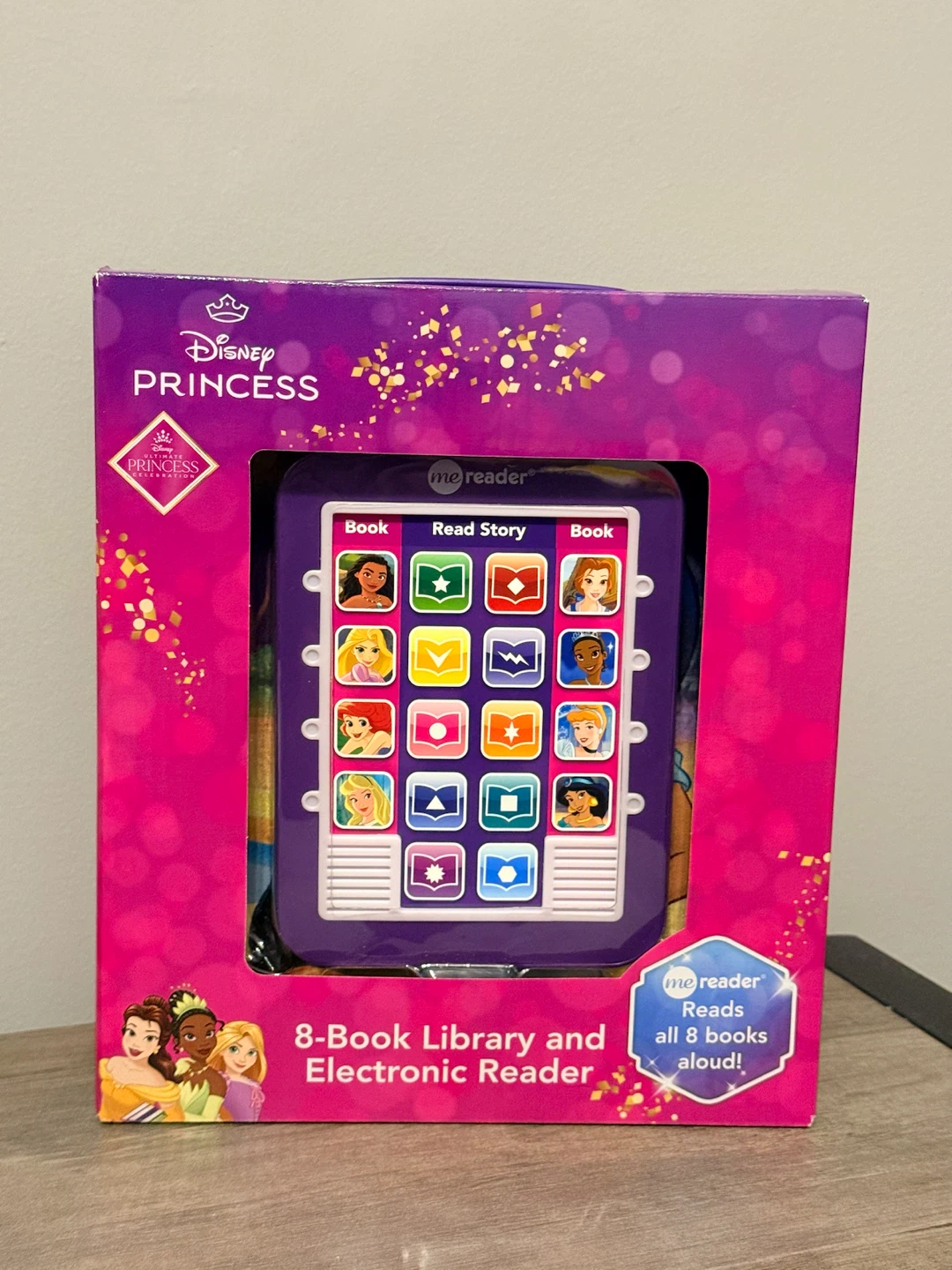 NEW Disney Princess 8-Book Library & Electronic Reader Set