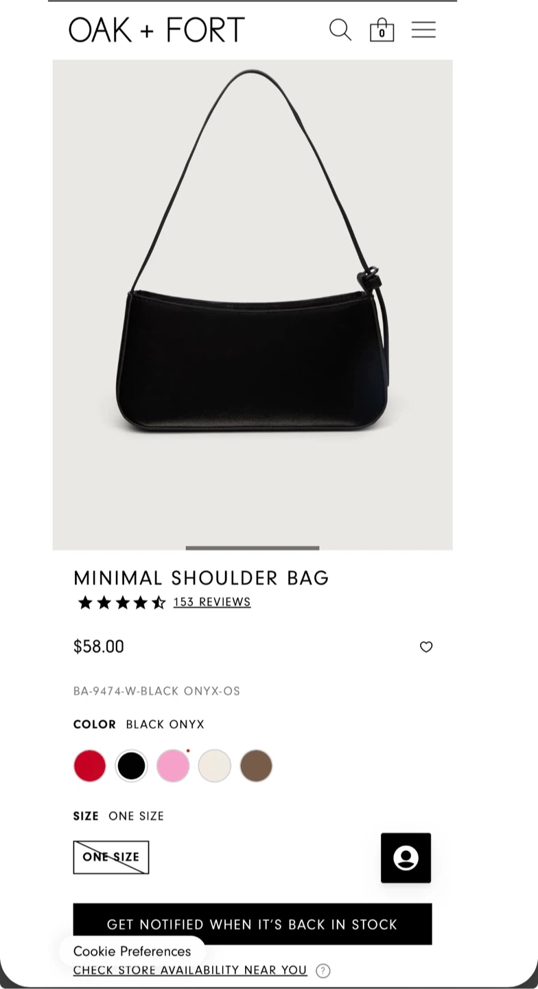 Oak and Fort Minimal Shoulder Bag - photo 4
