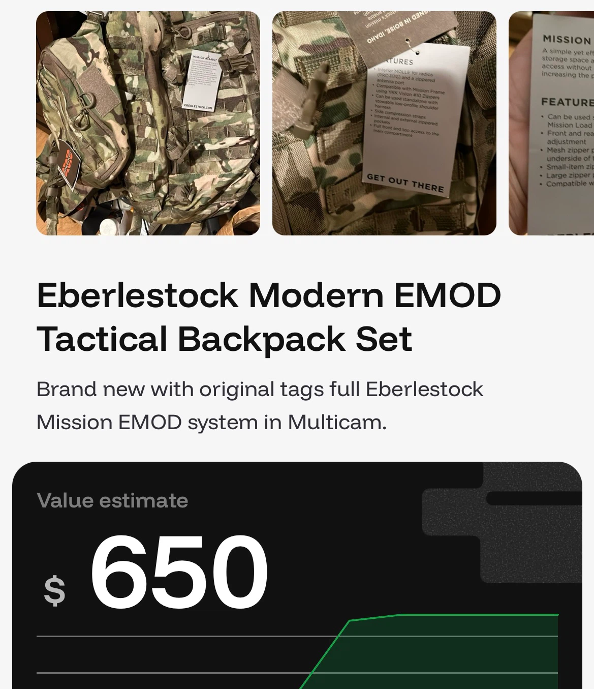 Eberlestock Mission EMOD Tactical Backpack Set