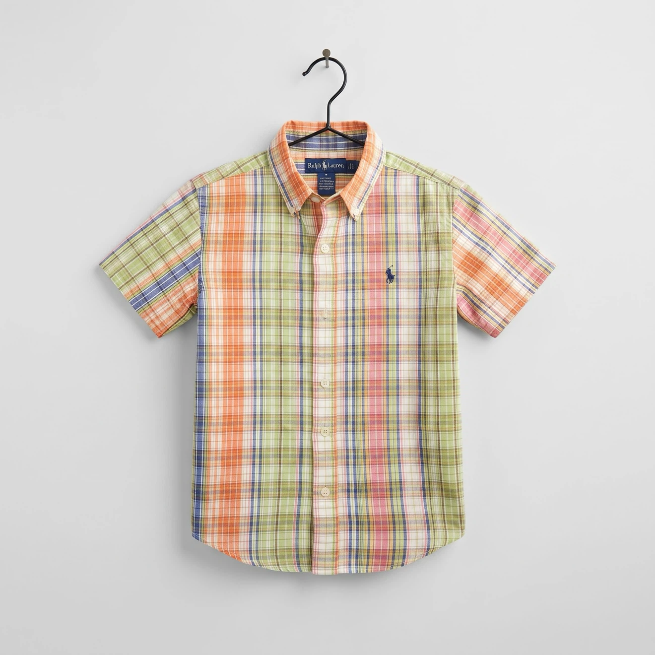 Ralph Lauren Boys Multi-Color Plaid Short-Sleeve Shirt - Size 6