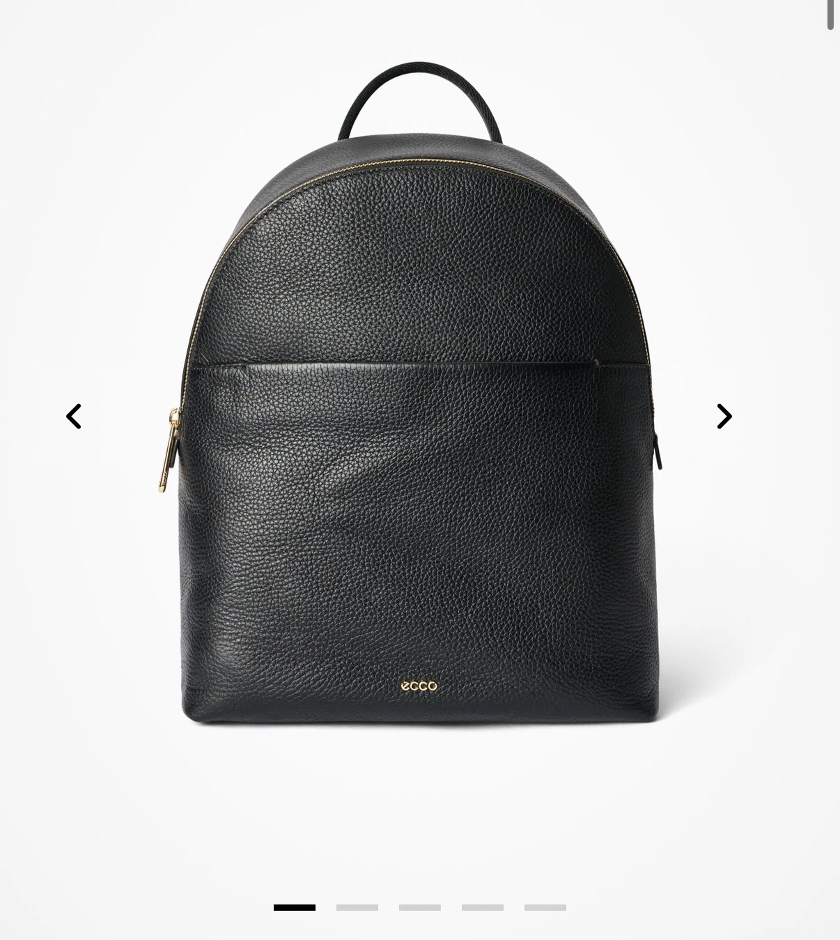 [Brand new] ECCO Round Pack Pebbled Backpack Black