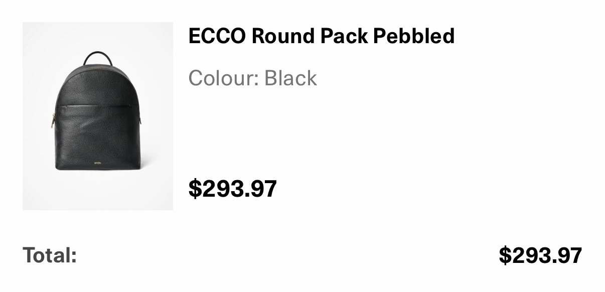 [Brand new] ECCO Round Pack Pebbled Backpack Black - photo 4