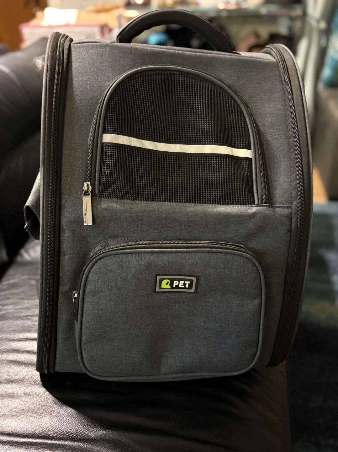 Grey Pet Travel Backpack
