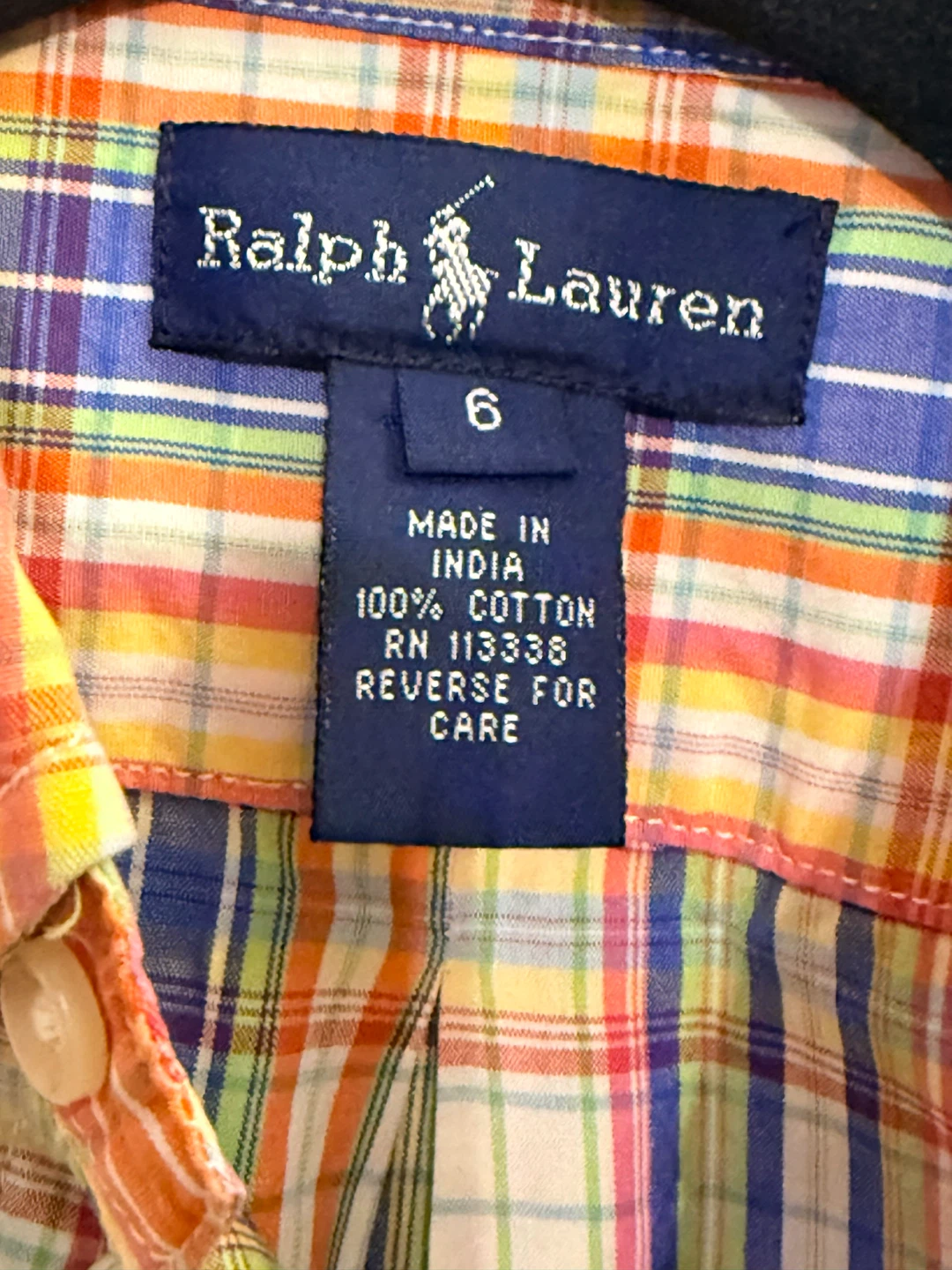 Ralph Lauren Boys Multi-Color Plaid Short-Sleeve Shirt - Size 6 - photo 2