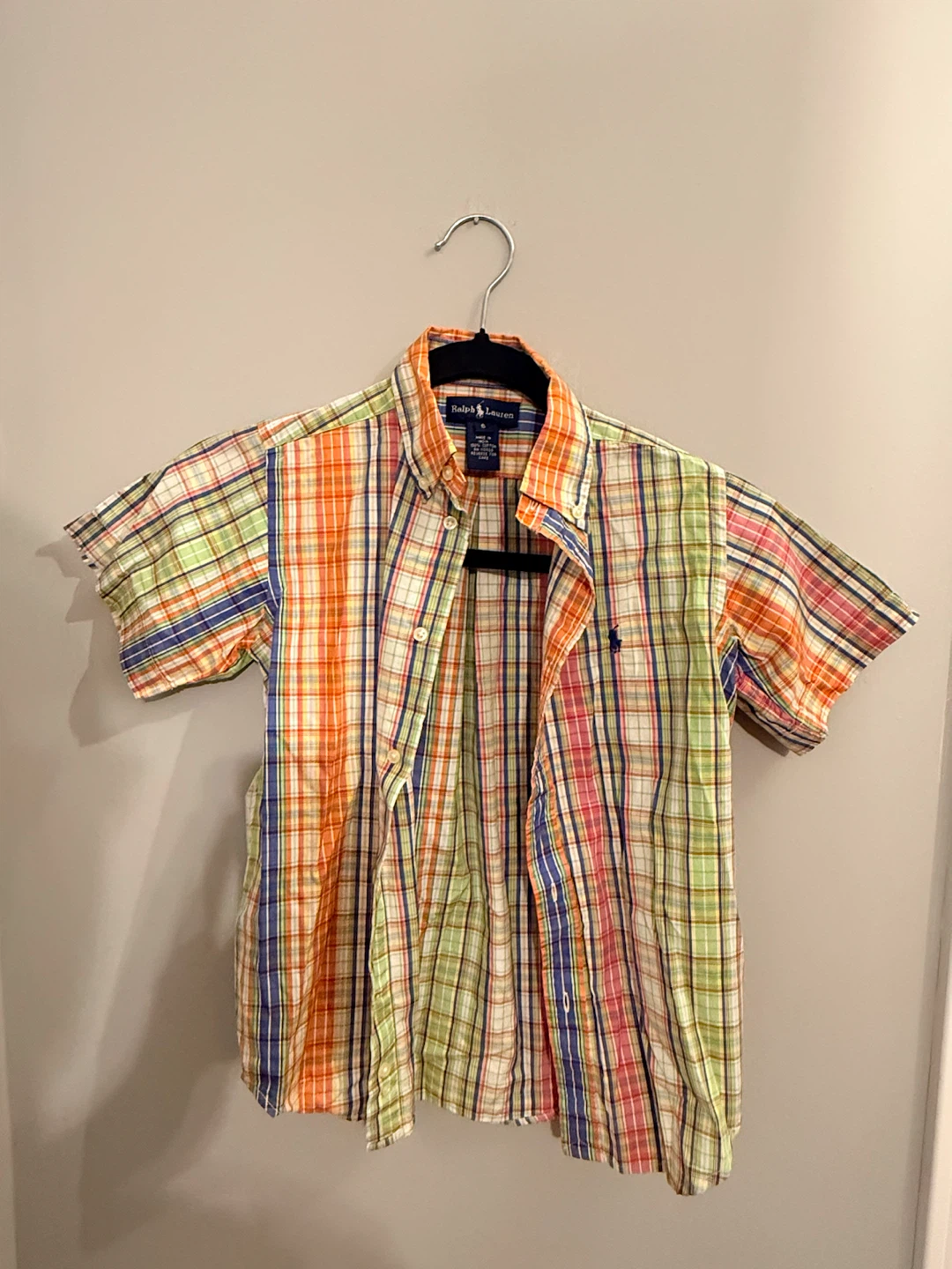 Ralph Lauren Boys Multi-Color Plaid Short-Sleeve Shirt - Size 6 - photo 3