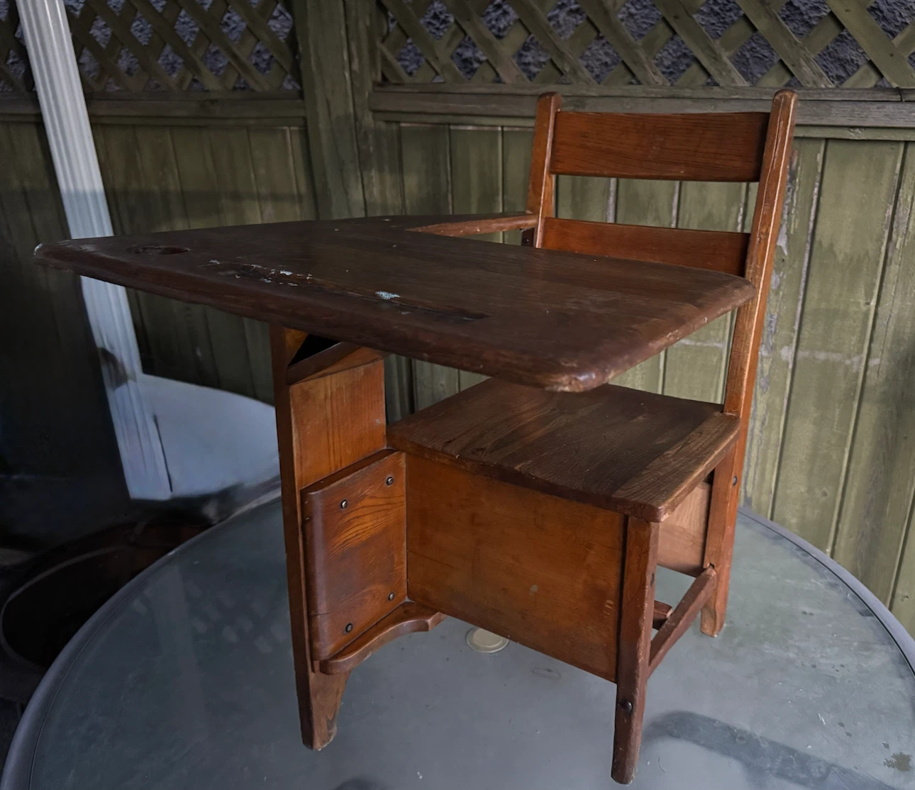 Antique Depression Era 1920-30’s Grade School Desk