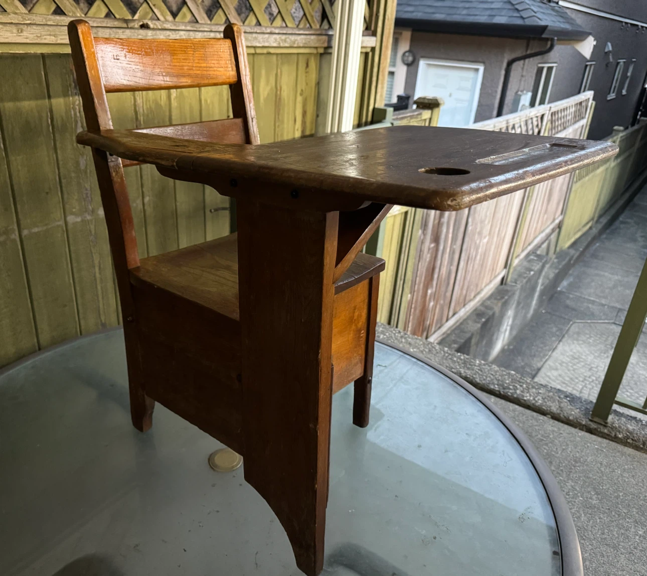 Antique Depression Era 1920-30’s Grade School Desk - photo 3