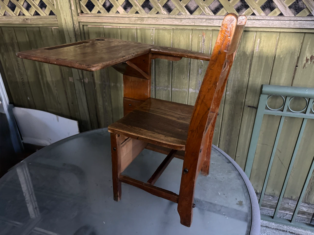 Antique Depression Era 1920-30’s Grade School Desk - photo 4