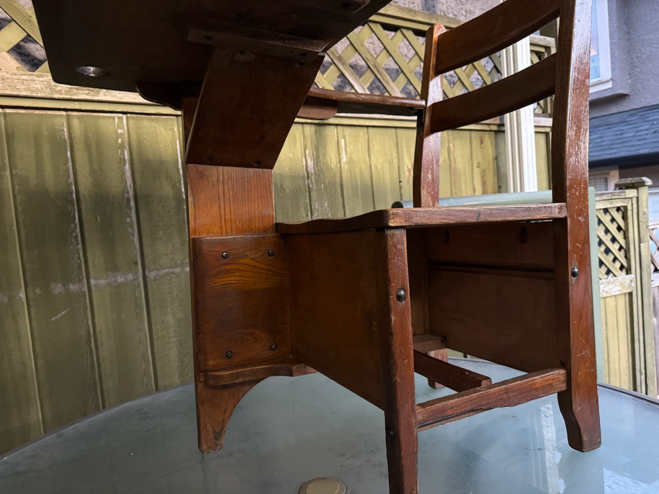 Antique Depression Era 1920-30’s Grade School Desk - photo 5