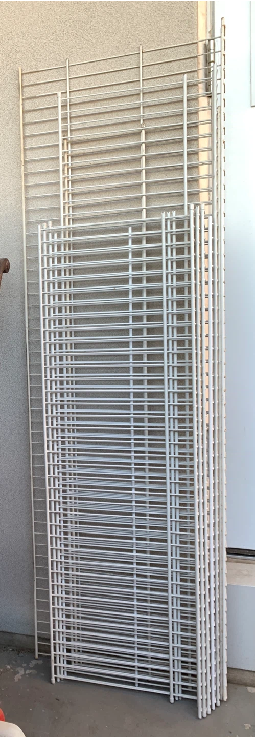 SET Linen Metal Wire Shelf Shelves Shelving Hanger and  Hardware