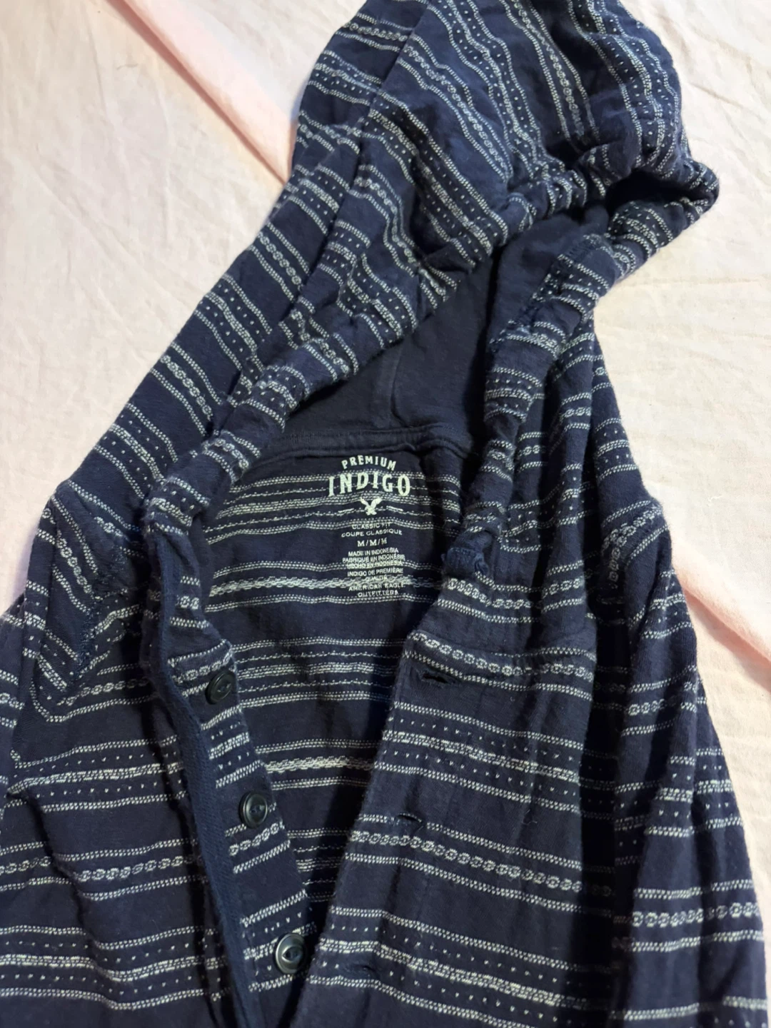 American Eagle Premium Indigo Striped Hoodie - photo 2