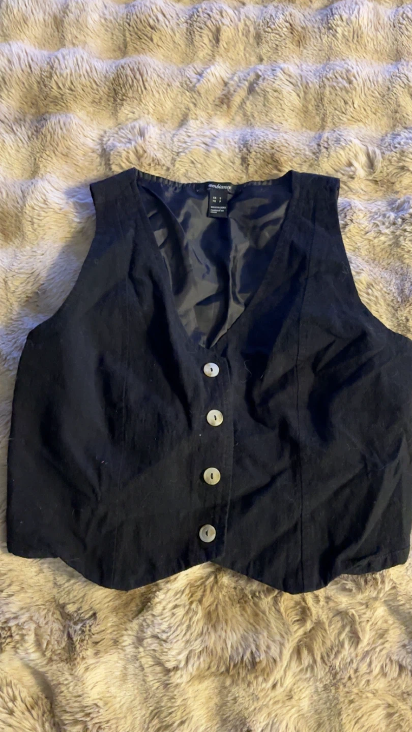Ambiance Black Vest Small