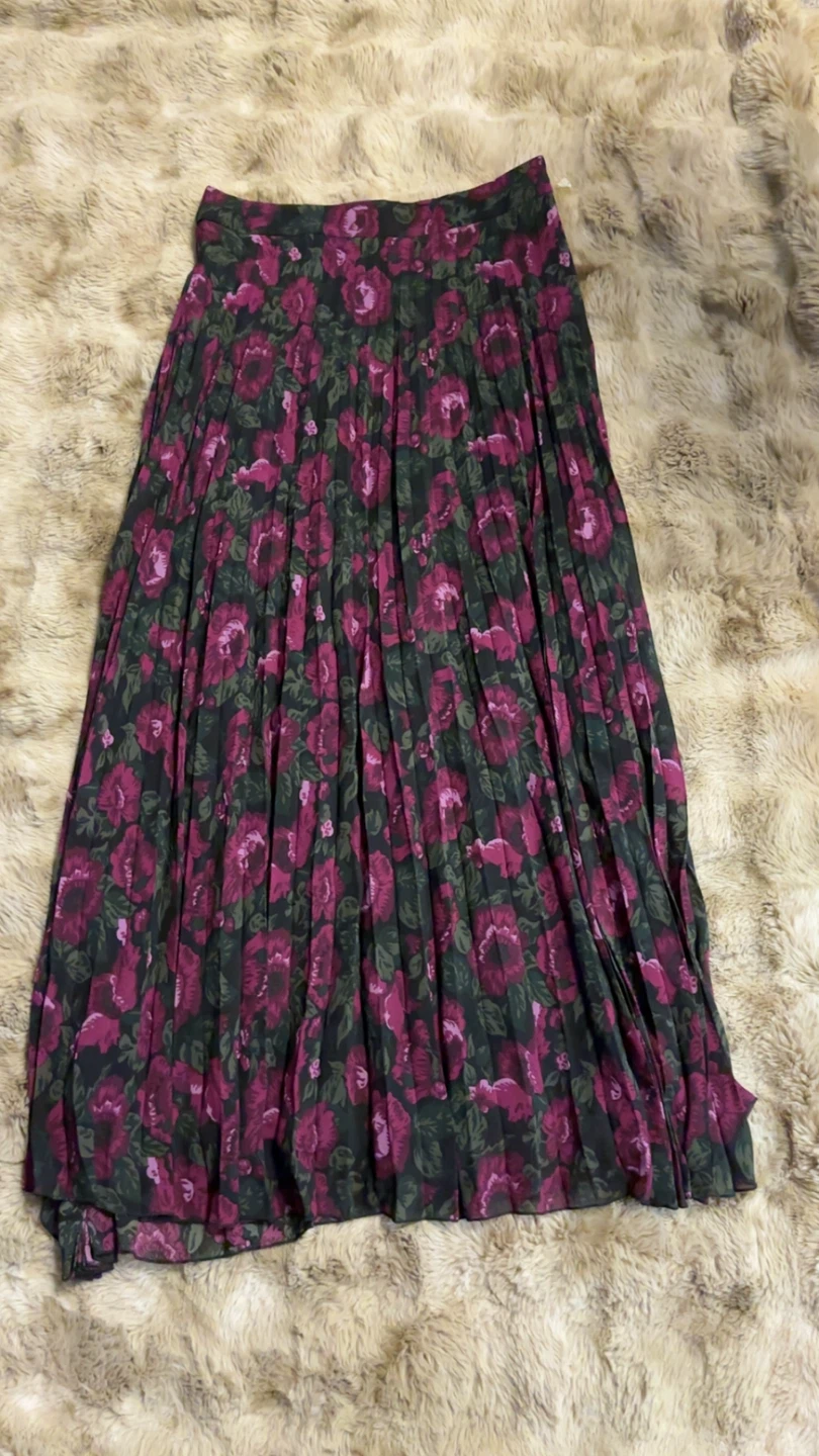 Joe Fresh Pleated Floral Midi Skirt