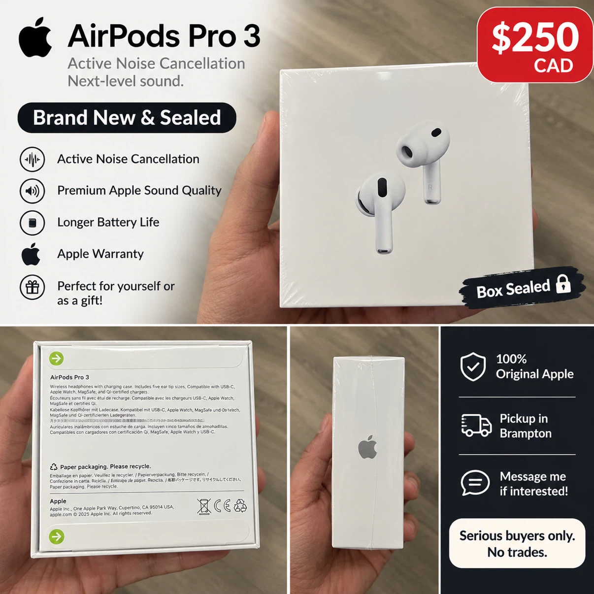 Apple AirPods Pro 3 Brand New and Sealed