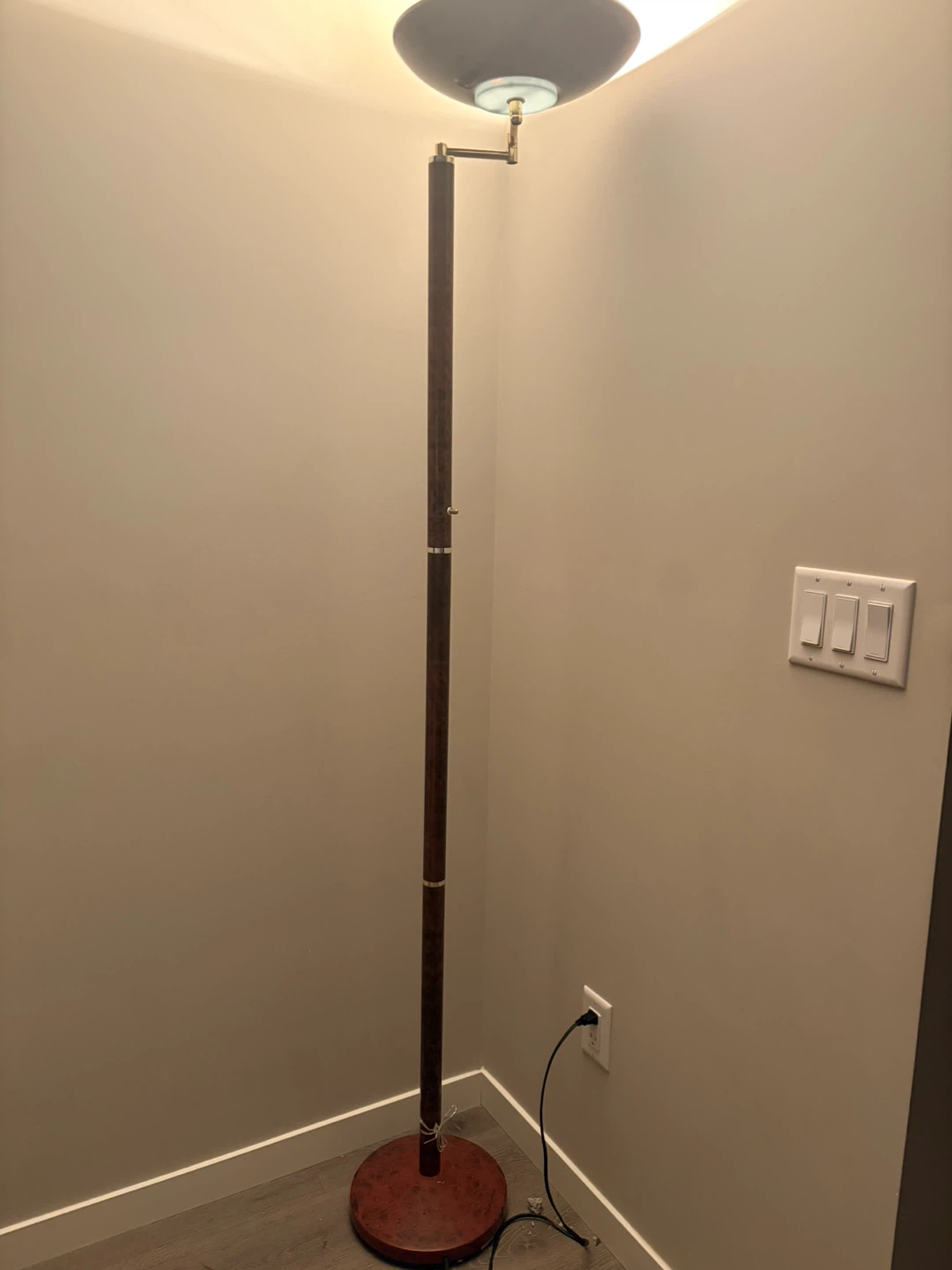 Vintage Mid-Century Modern Torchiere Floor Lamp - photo 2