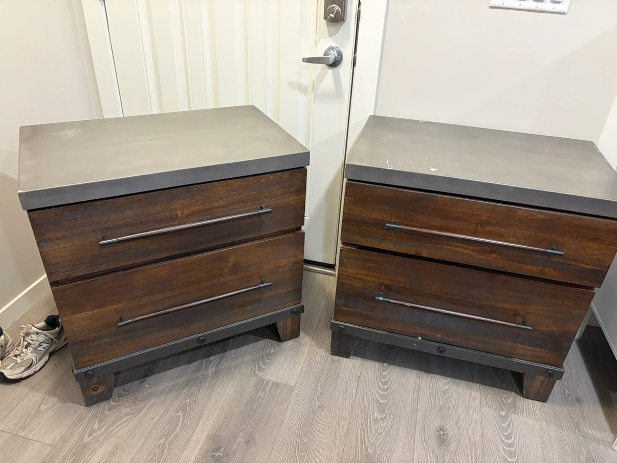 Austin Group Industrial Style Nightstands