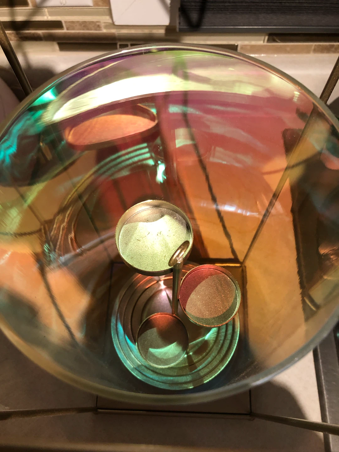 Iridescent Glass candle Lantern by Shining moments Partylite - photo 5