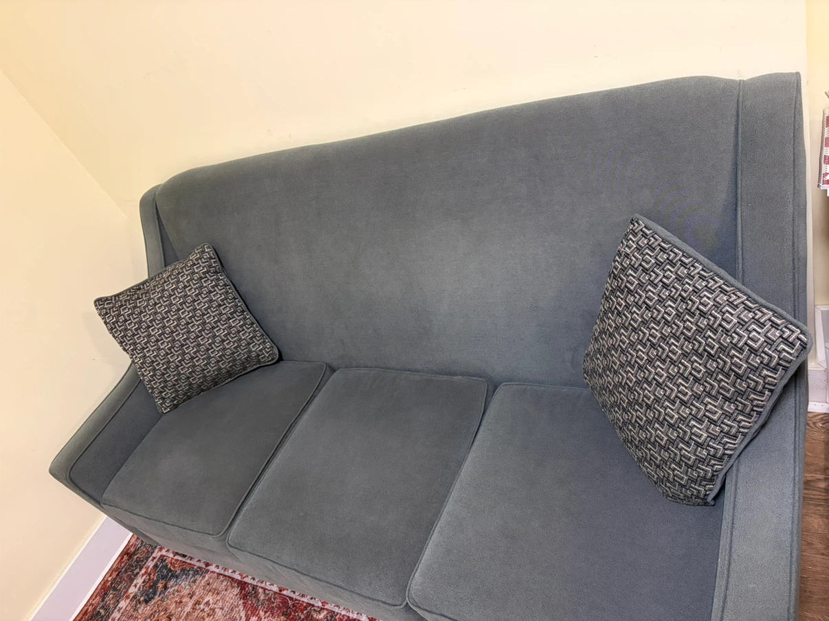 70” Three-Seater Grey Sofa