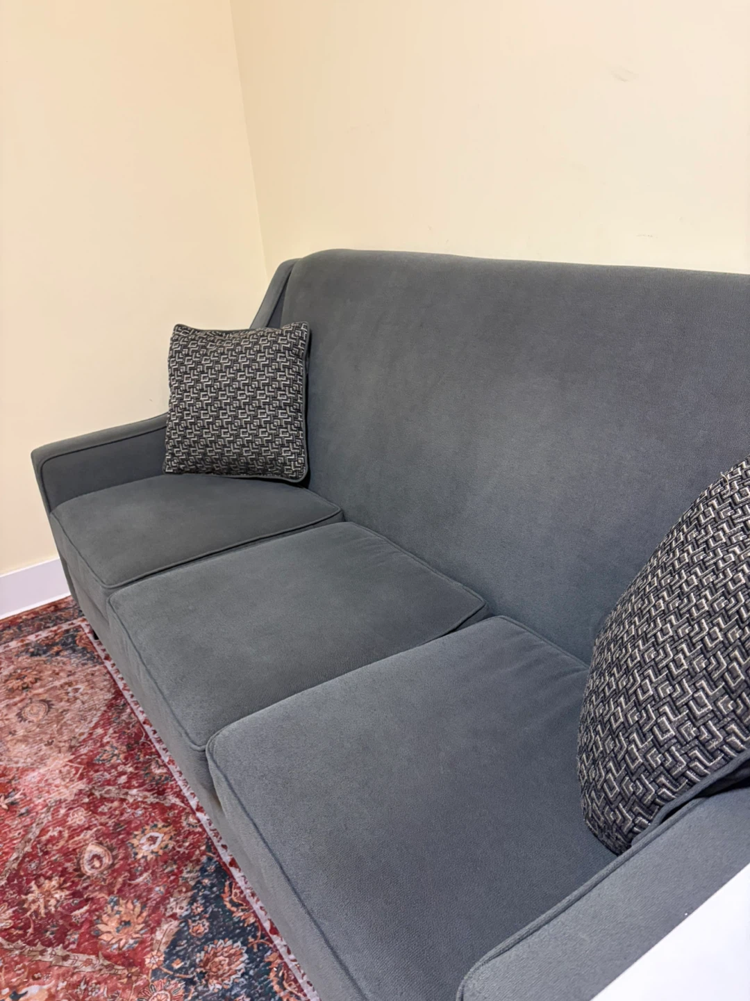 70” Three-Seater Grey Sofa - photo 2