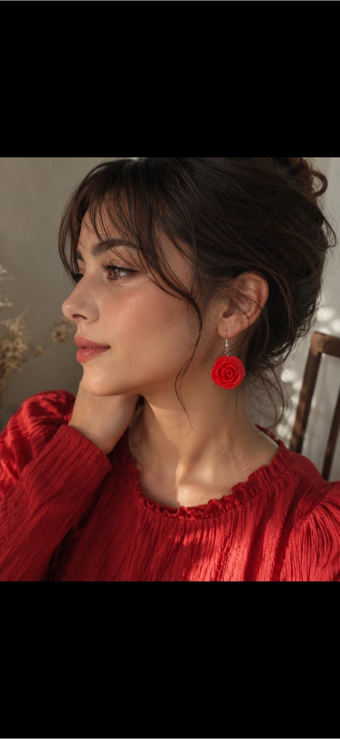 Art Dala Red Rose Earrings - photo 2
