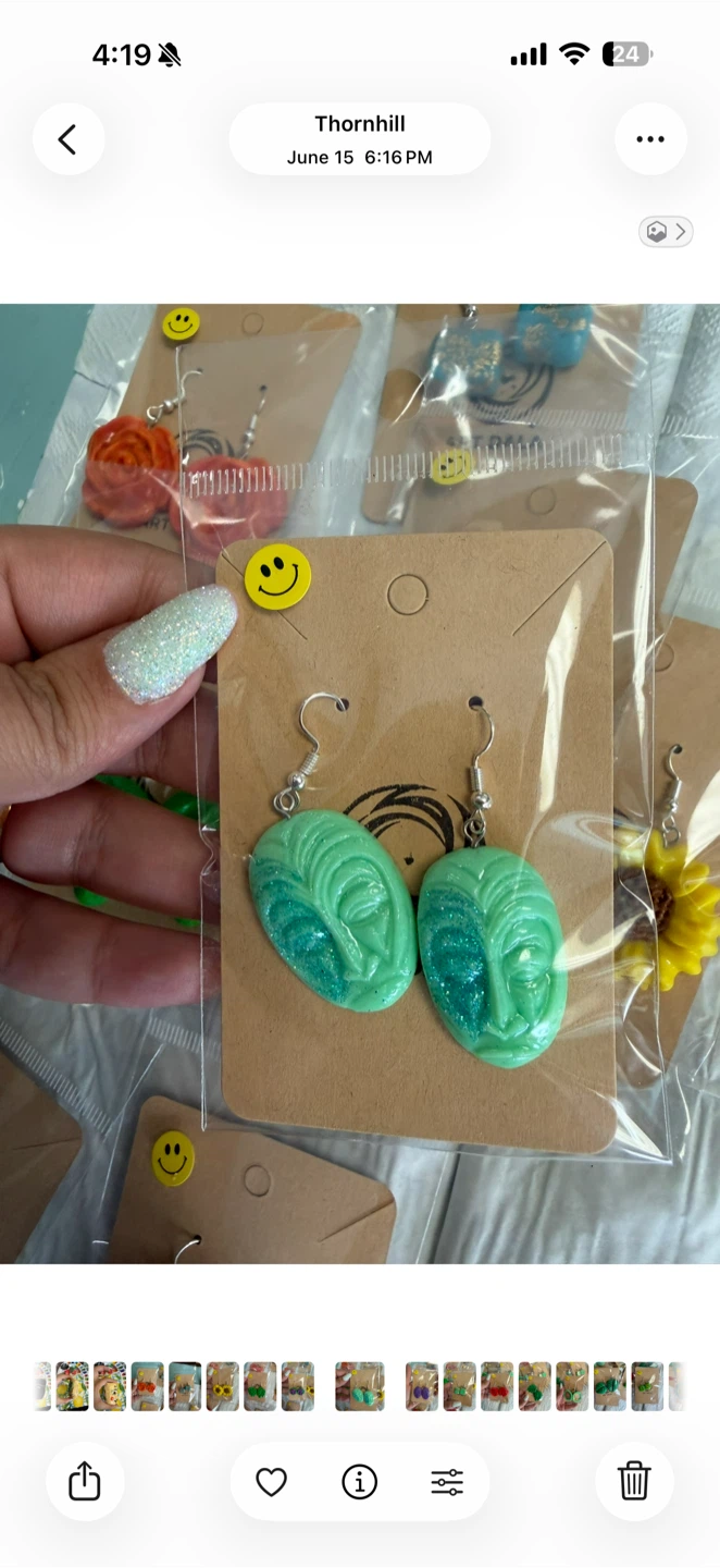 ArtDala Handmade Clay Face Earrings - photo 2