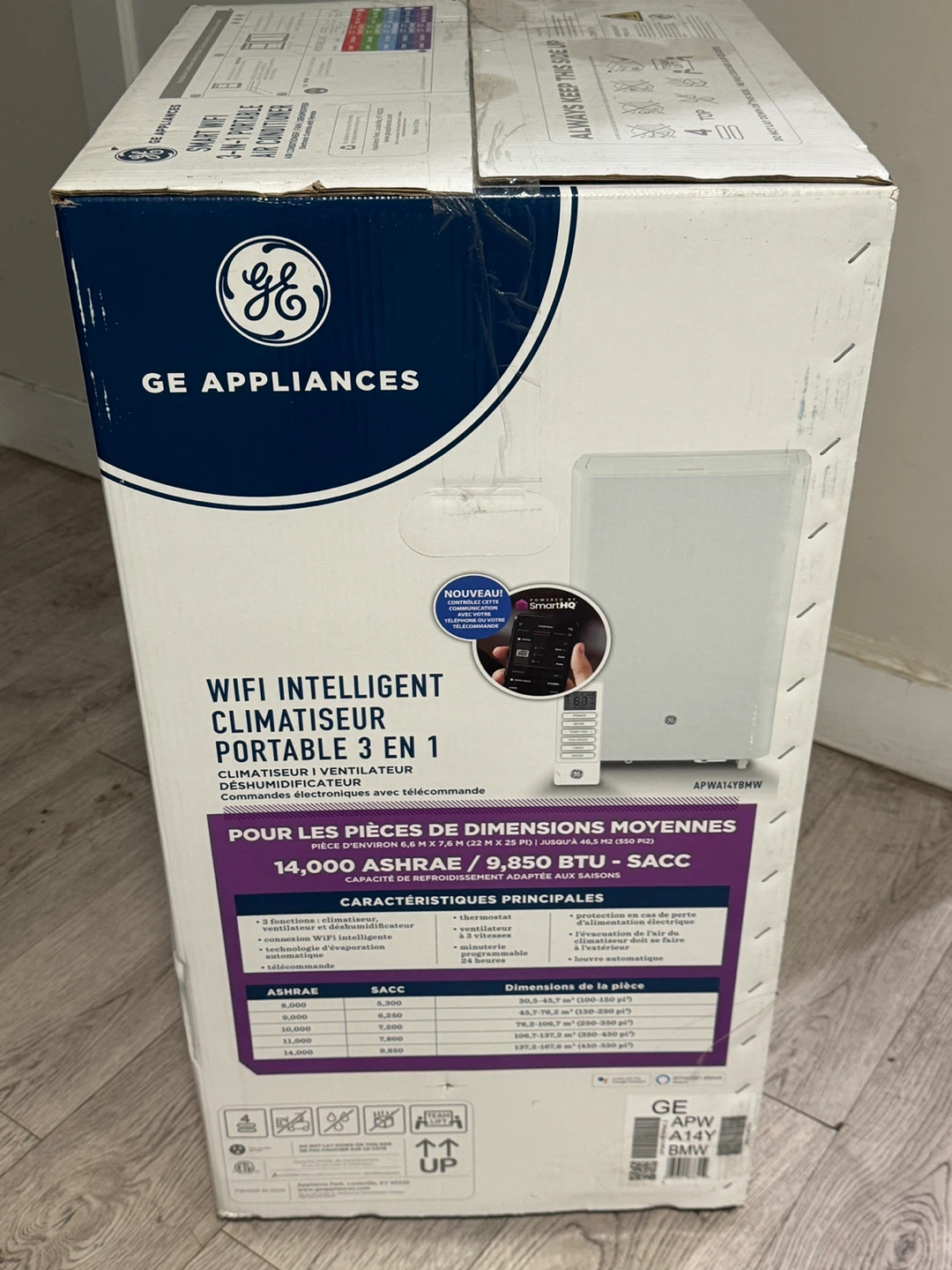 GE Appliances Smart WiFi 3-in-1 Portable Air Conditioner