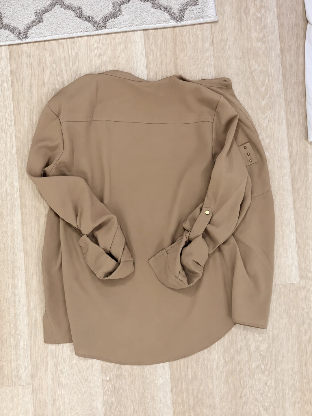 Bebe Tan Studded Long Sleeve Blouse - photo 2