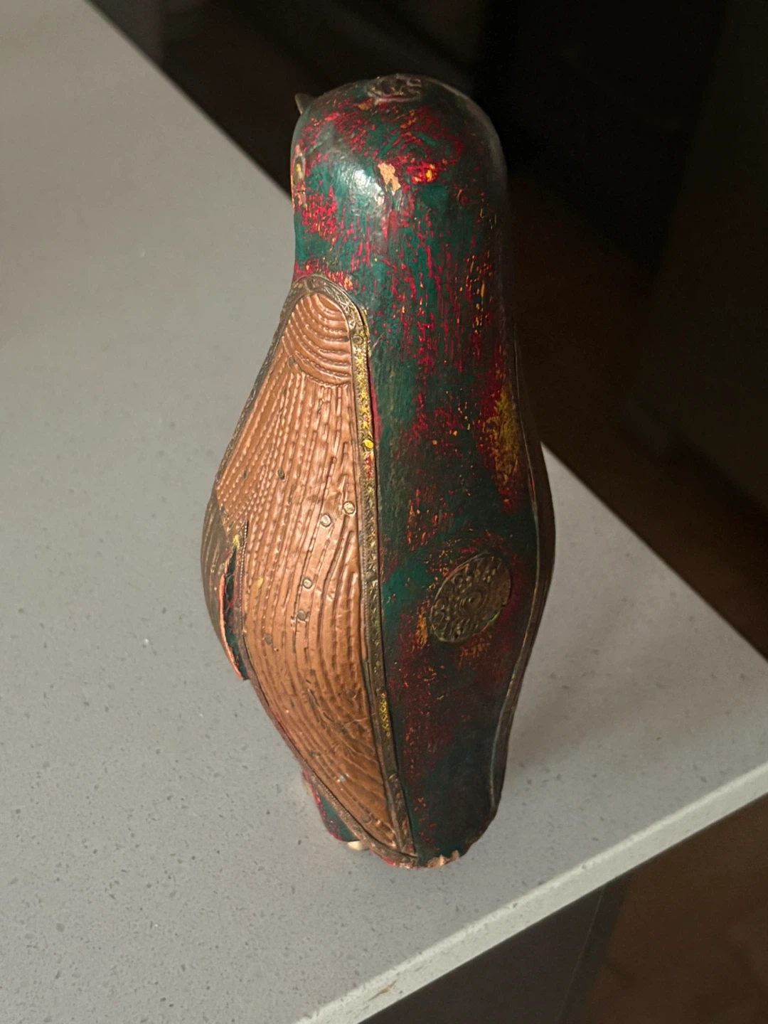 Vintage Wood and Copper Penguin - pingouin - photo 3