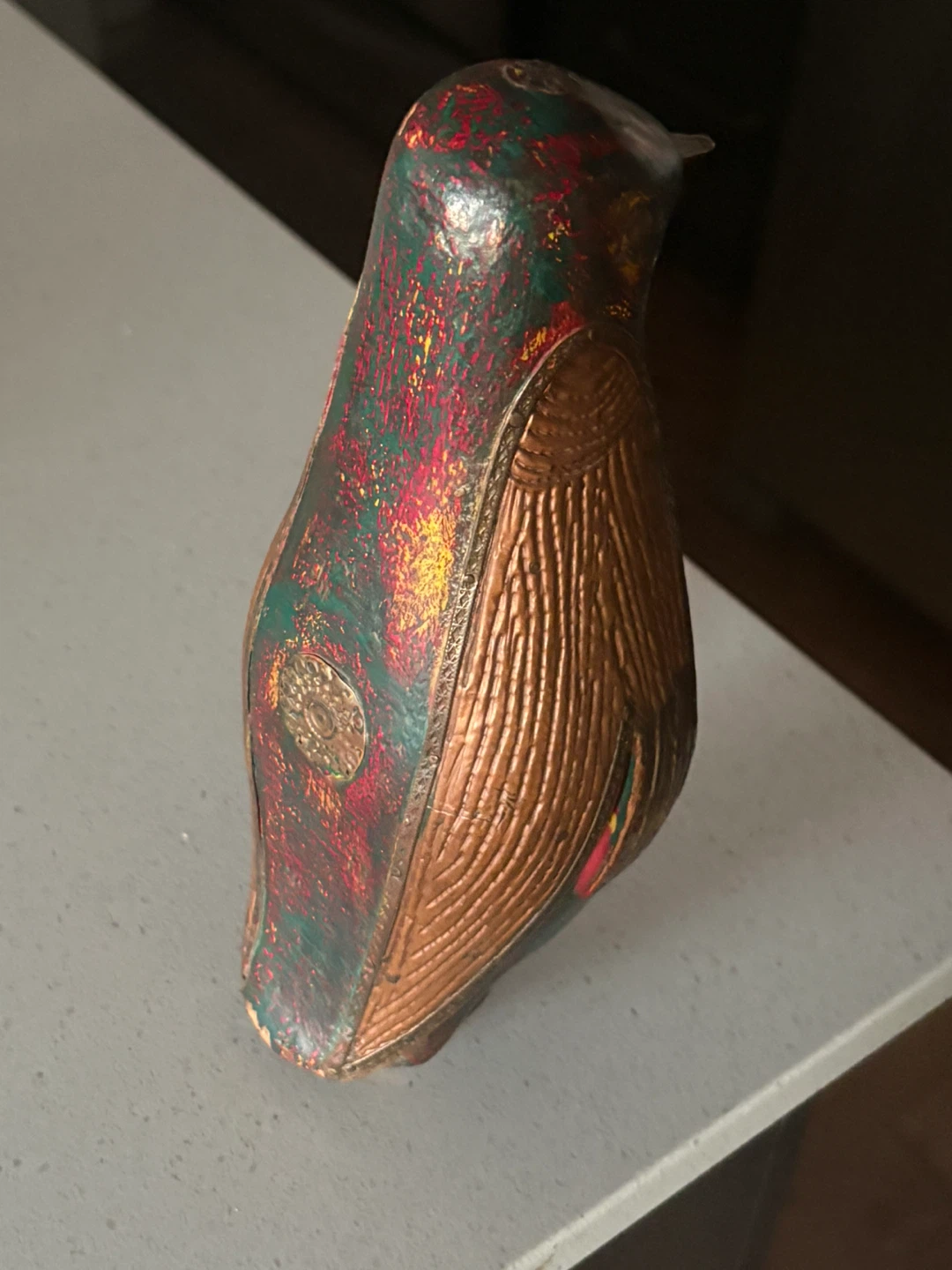 Vintage Wood and Copper Penguin - pingouin - photo 4