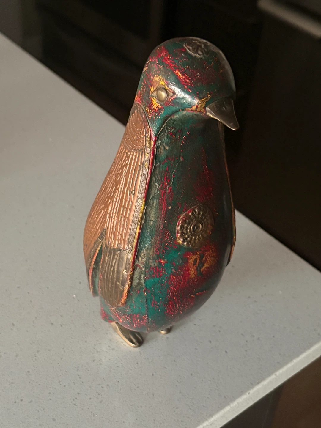 Vintage Wood and Copper Penguin - pingouin - photo 5