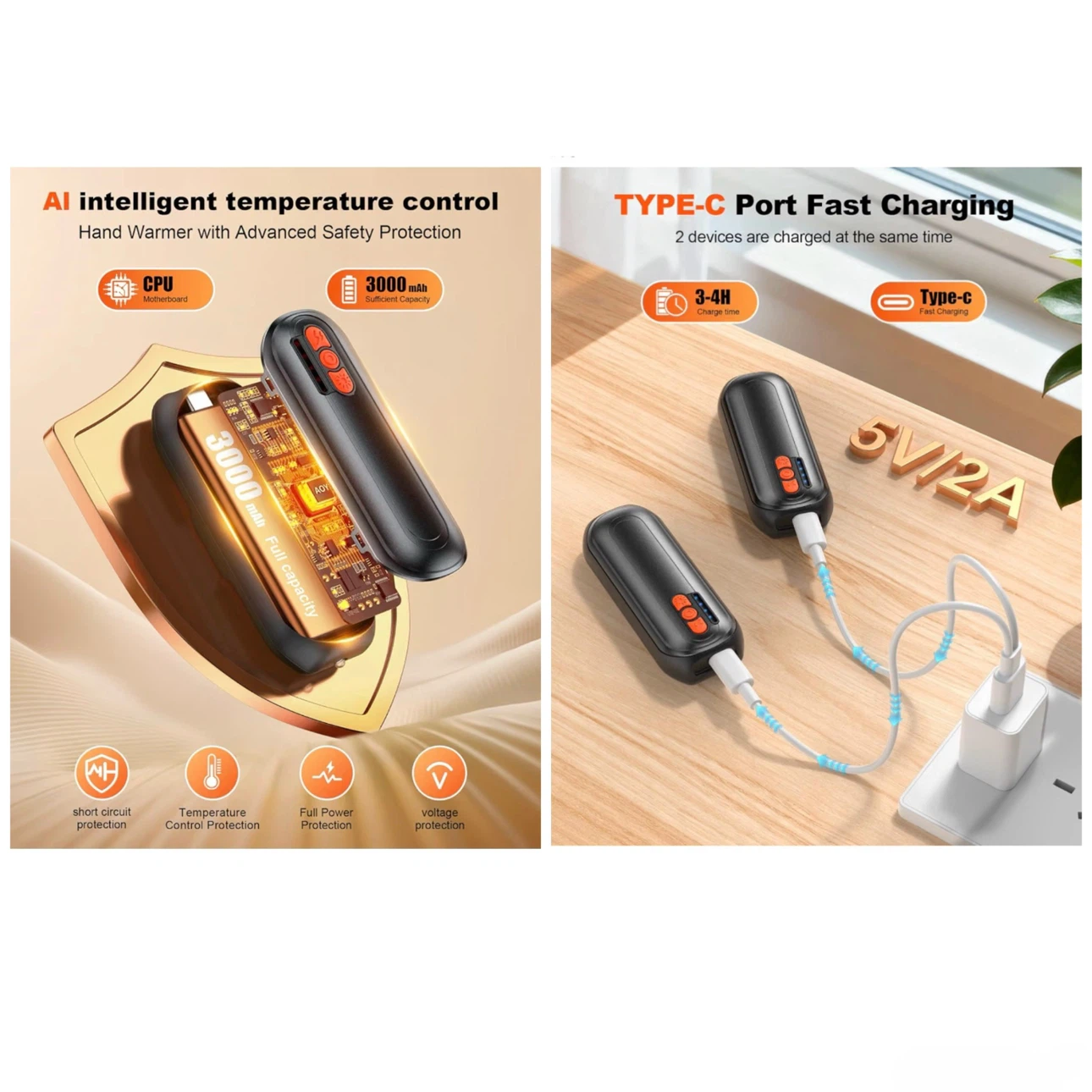 Brand new 2‑Pack Hand Warmers Rechargeable - photo 5