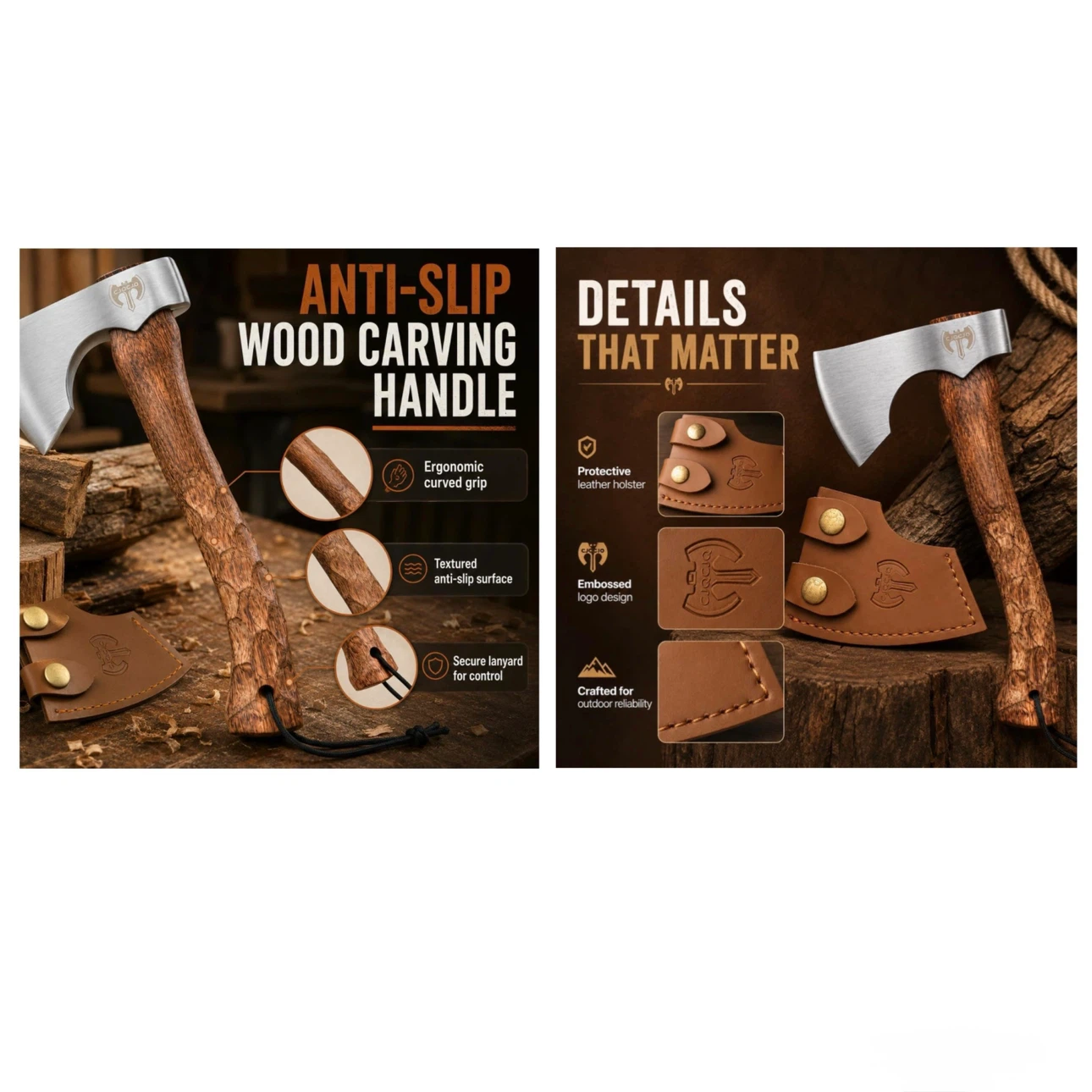 Brand new Camping Hatchet 13.4 Inch Hand Forged Wood - photo 5