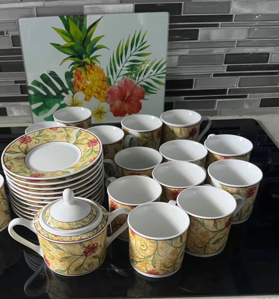 Floral Tea Cup and Saucer Set