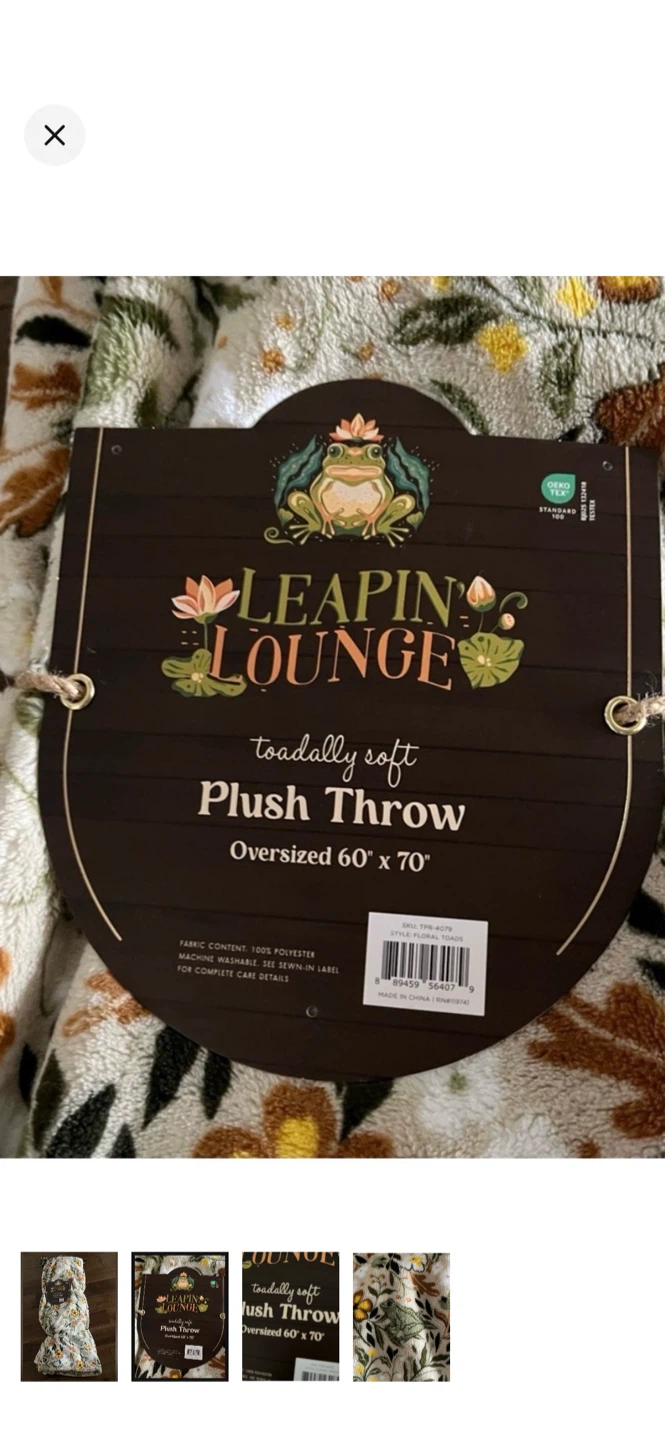 Leapin' Lounge Toadally Soft Plush Throw - photo 3