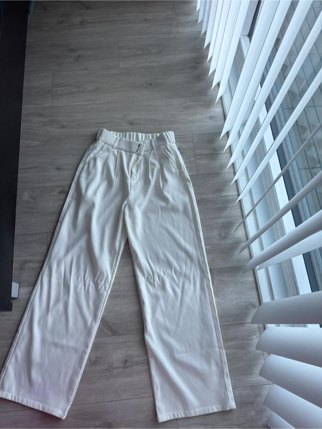 White wide-leg trousers