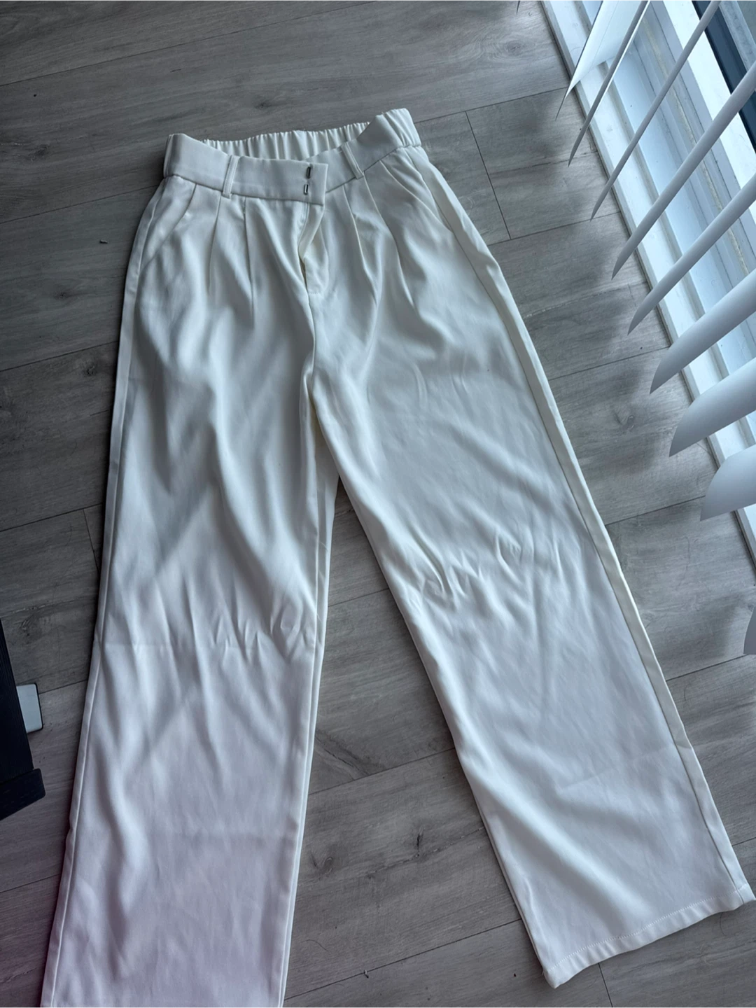 White wide-leg trousers - photo 2