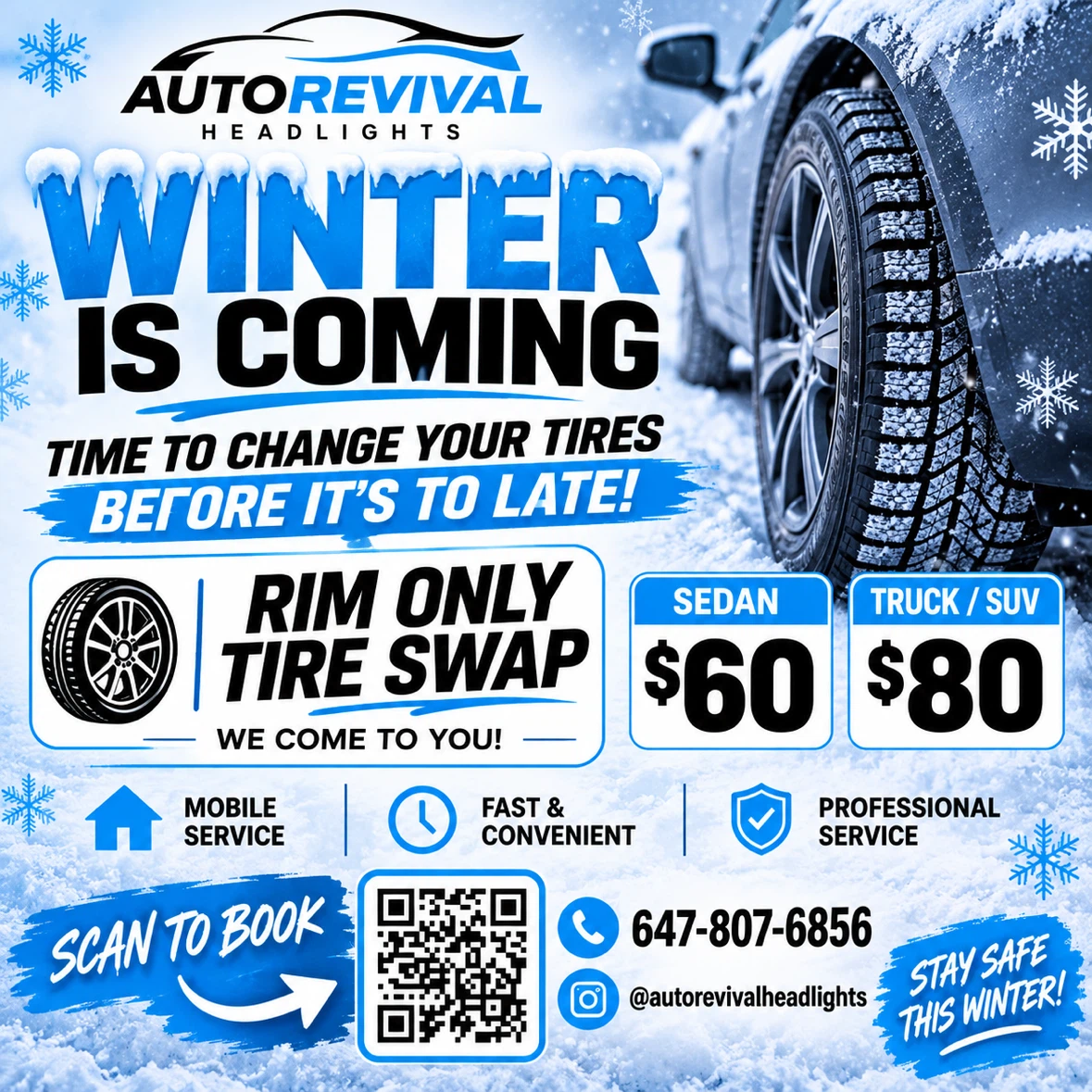 AutoRevival Mobile Rim-Only Tire Swap Service