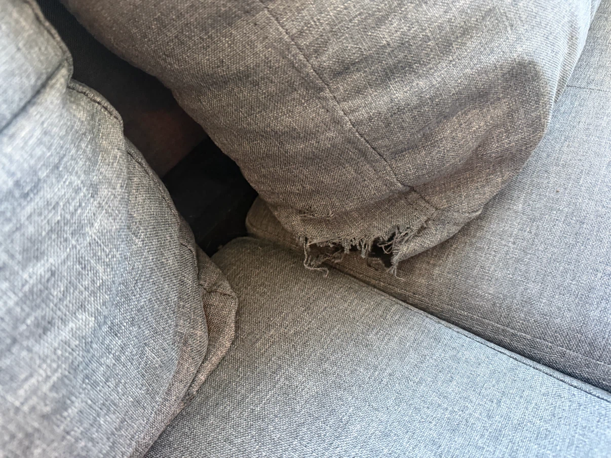 Grey Sofa with Cup Holders - photo 3